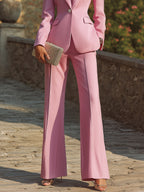 Ilored Single-Breasted Suit With Flared Trousers