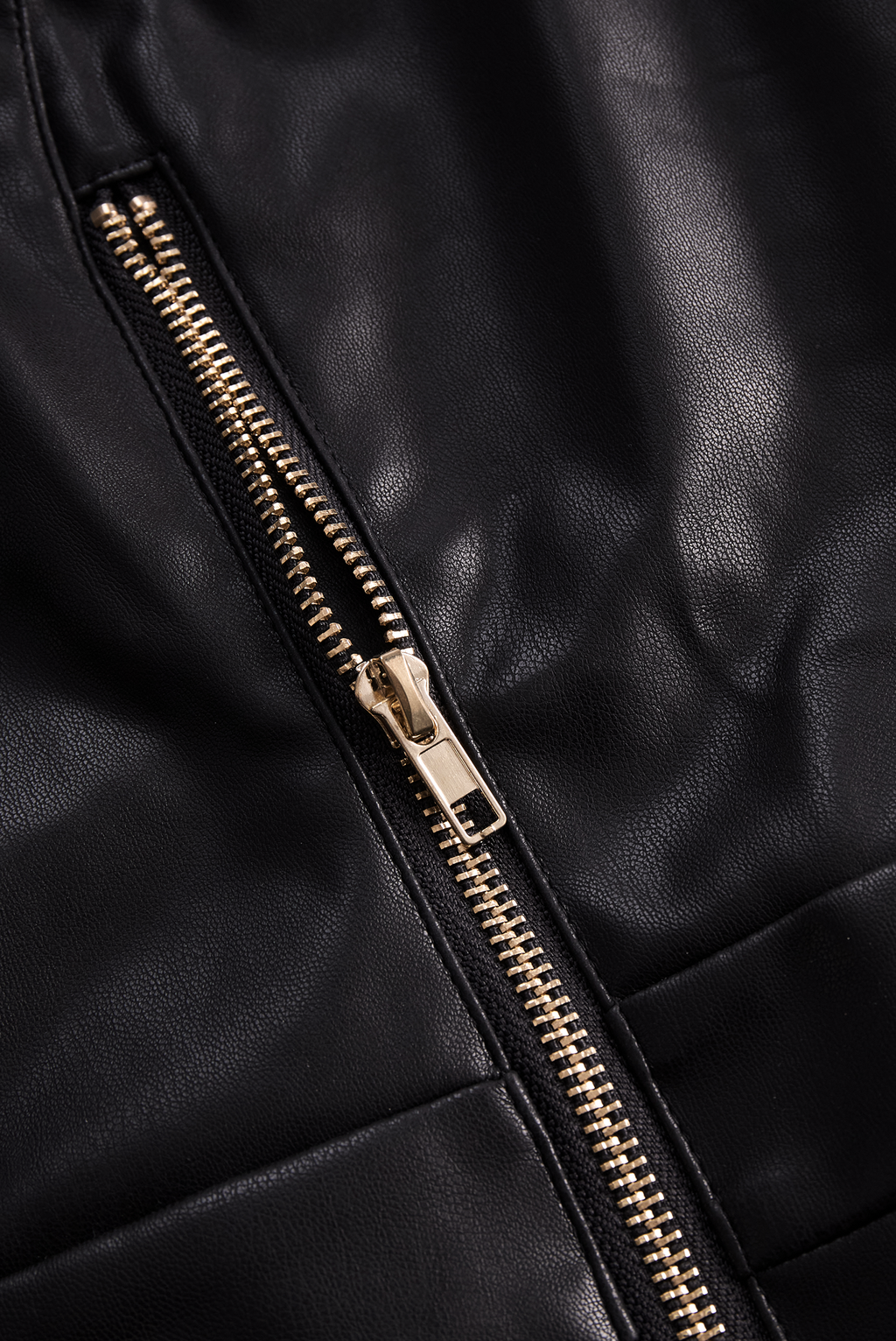 Sleeveless Faux Leather Zippered Romper