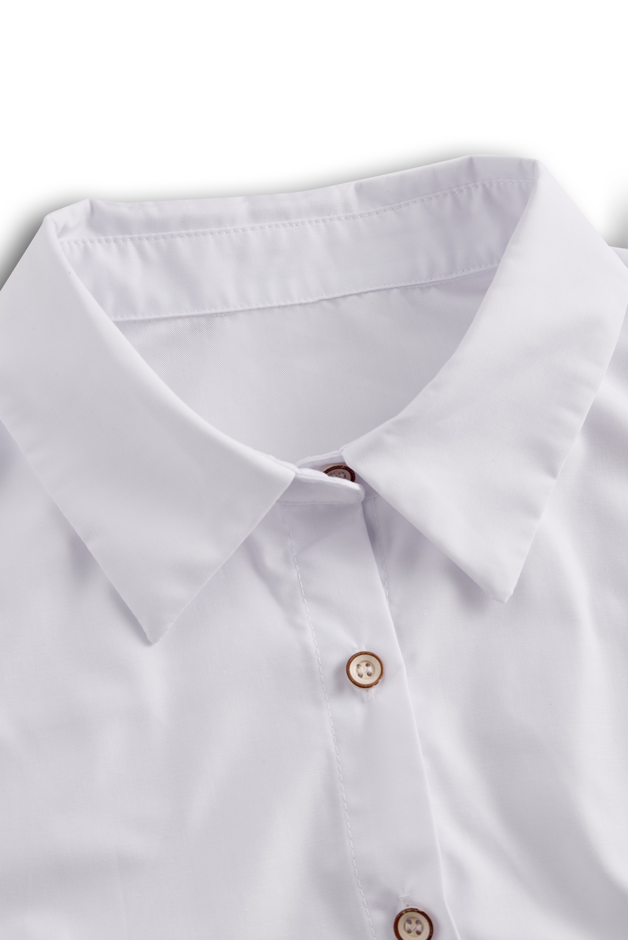 Chic White Button-Up Blouse And Black Pencil Skirt Set