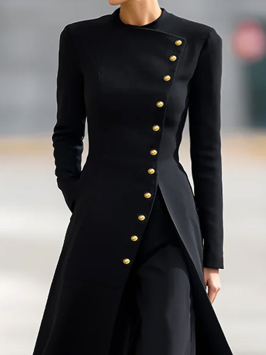 Elegant Long Blazer And Trousers Set