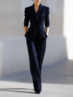 Midnight Navy Structured Pantsuit