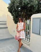 Amber | Vibrant Printed Sleeveless Mini Dress