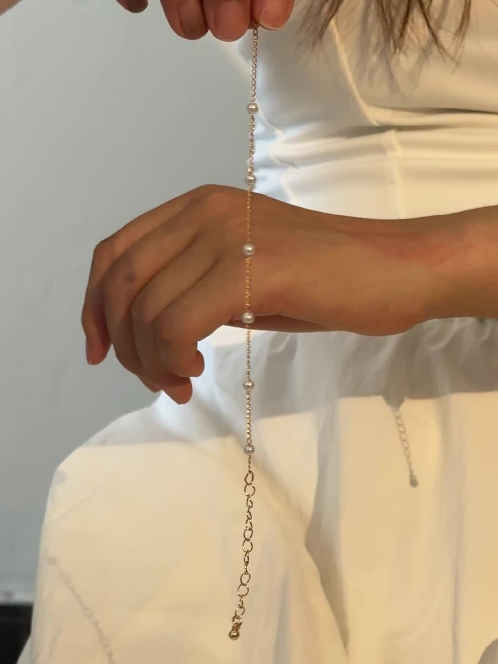 Indira | Modern Minimalist Heart & Pearl Necklace + Bracelet Set