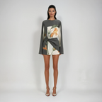 Constance Floral Twist Cocktail Mini Dress