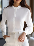 Luxurious Silk Satin Blouse with a Tailored Fit