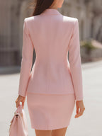 Minimalist Tailored Skirt Suit