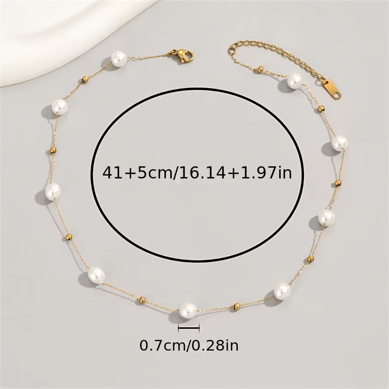 Isolde | Elegant Imitation Pearl Necklace