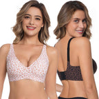 Jelly Wireless Seamless Deep V Push Up Bra