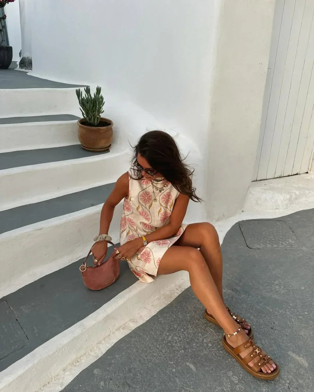 Amber | Vibrant Printed Sleeveless Mini Dress