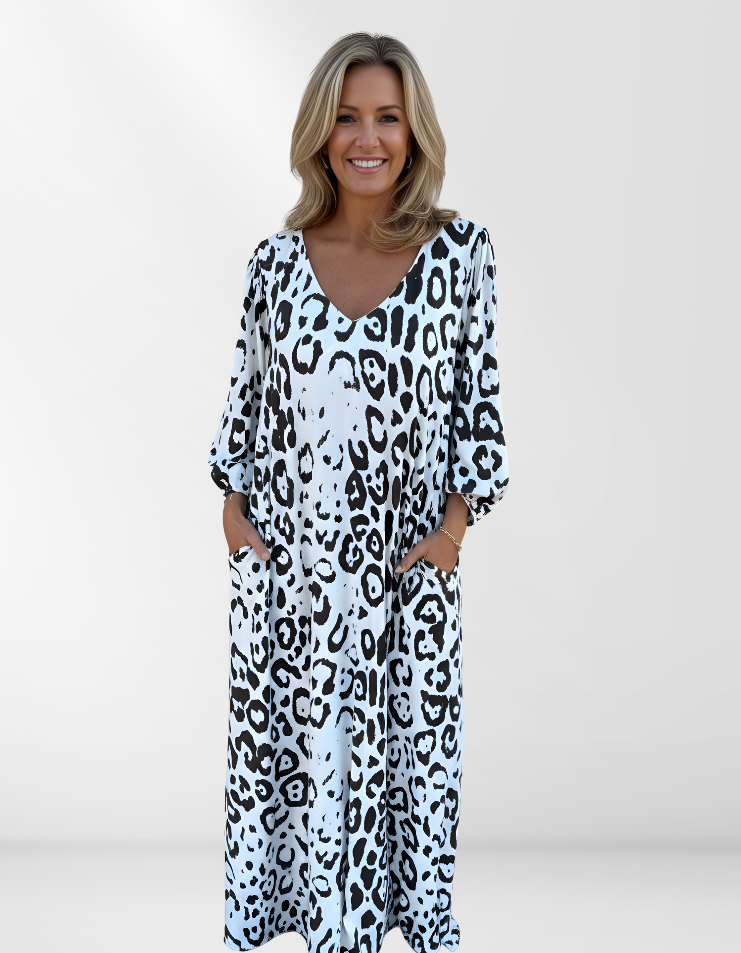 Elle | Summer dress with leopard print