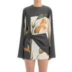 Constance Floral Twist Cocktail Mini Dress