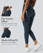 Butt Lifting Tummy Control Side Pocket High Waisted Shaping Training Leggings