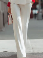 Bold Red And White Double-Breasted Suit Set By Mooyius