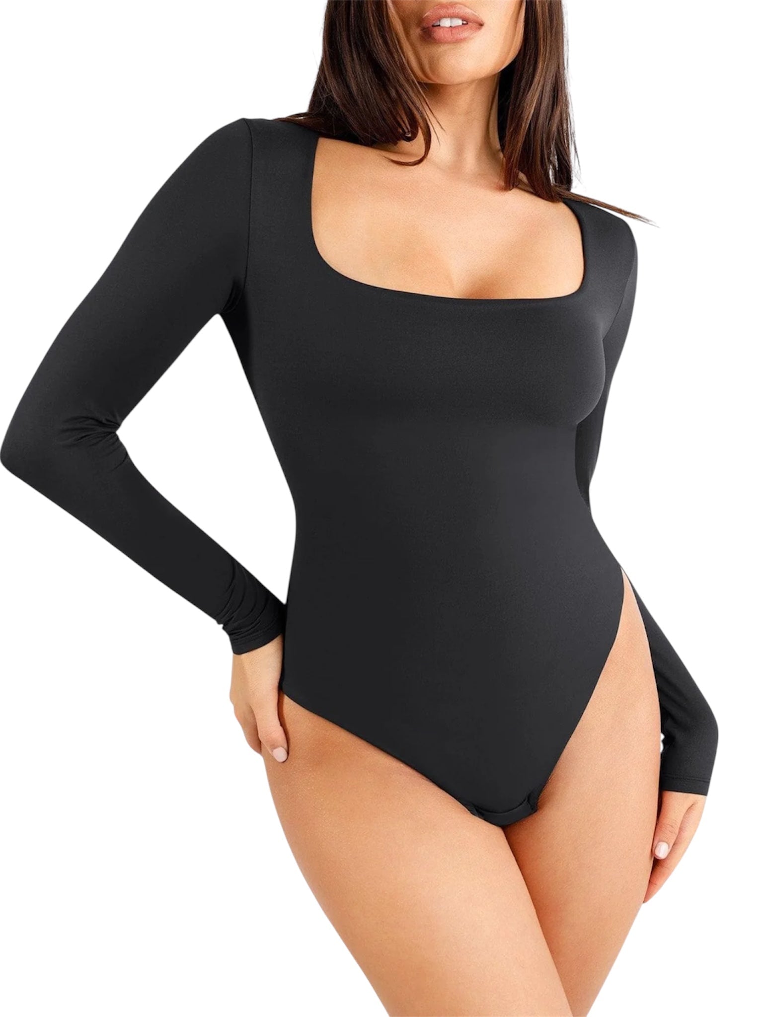 The long-sleeved shaping bodysuit