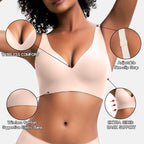 Jelly Wireless Seamless Deep V Push Up Bra