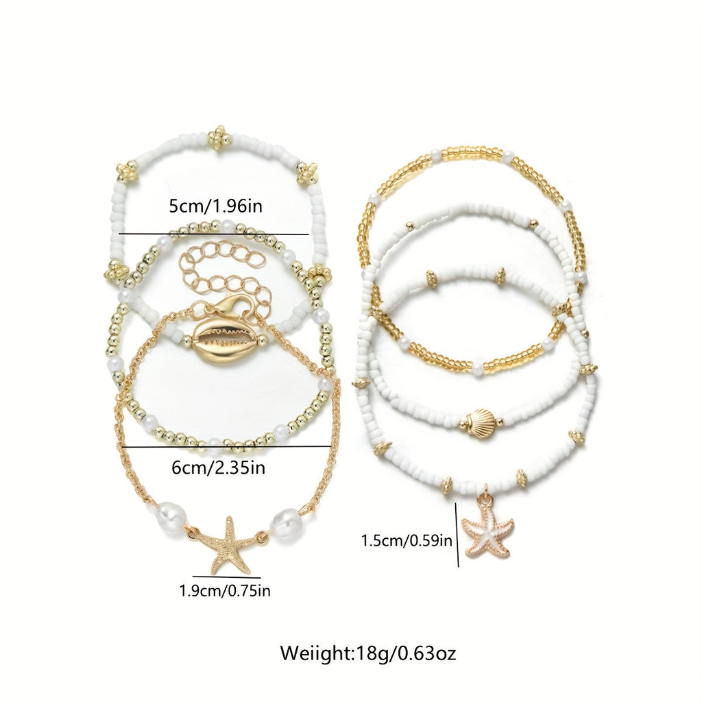 Aurelia | 6-Piece Retro Beach Bracelet Set