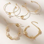 Nayara | 5-Piece Boho Shell & Starfish Bracelet Set