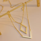 Fiora | Minimalist Retro Pendant Necklace (Dual-Layer)