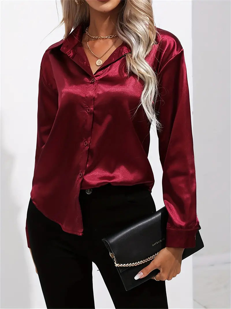 Elegant Satin Blouse for Women