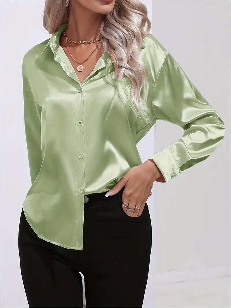 Elegant Satin Blouse for Women