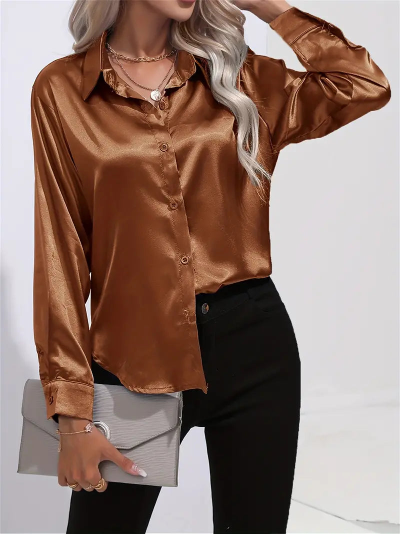 Elegant Satin Blouse for Women
