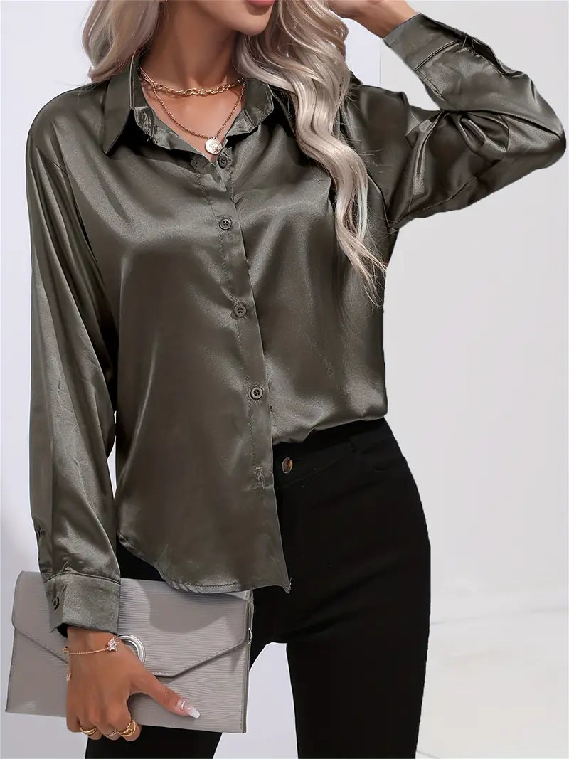 Elegant Satin Blouse for Women