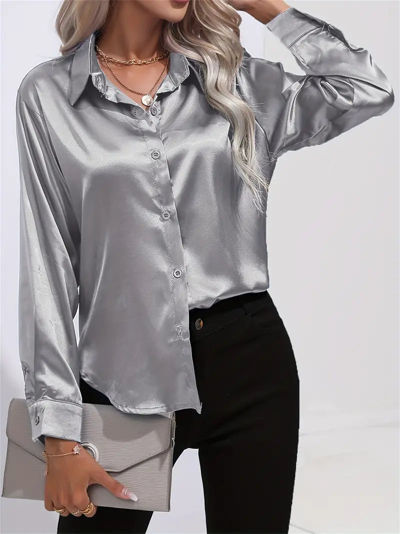 Elegant Satin Blouse for Women