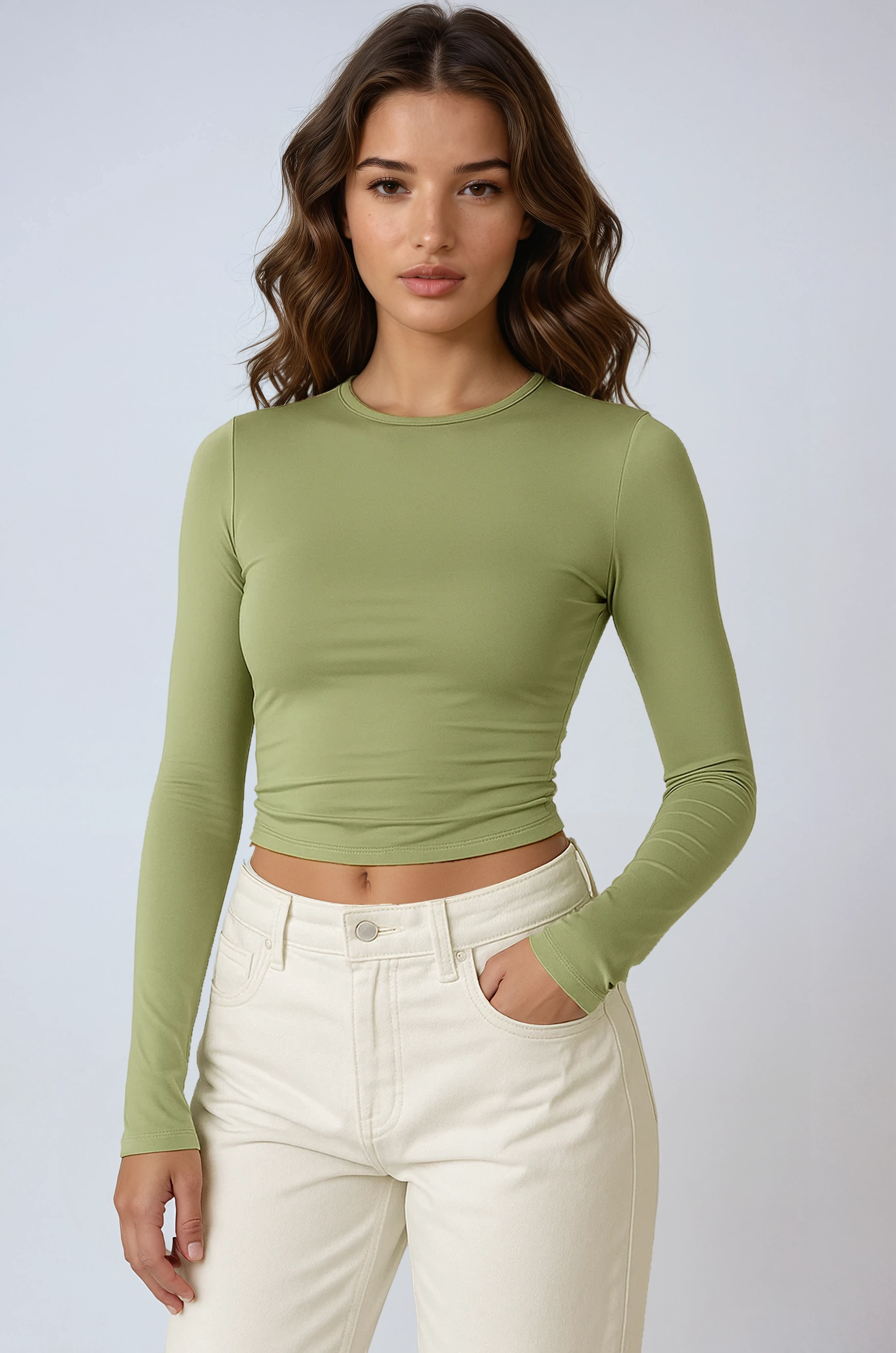Aria Long Sleeve Stretch Top