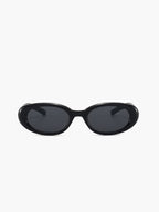 Retro Oval Black Sunglasses