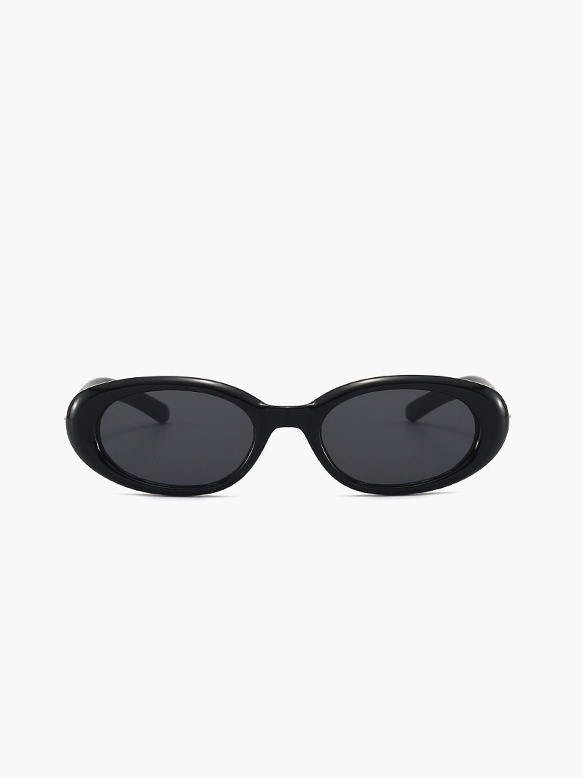 Retro Oval Black Sunglasses