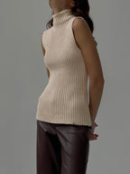 Ribbed Sleeveless Knit Top