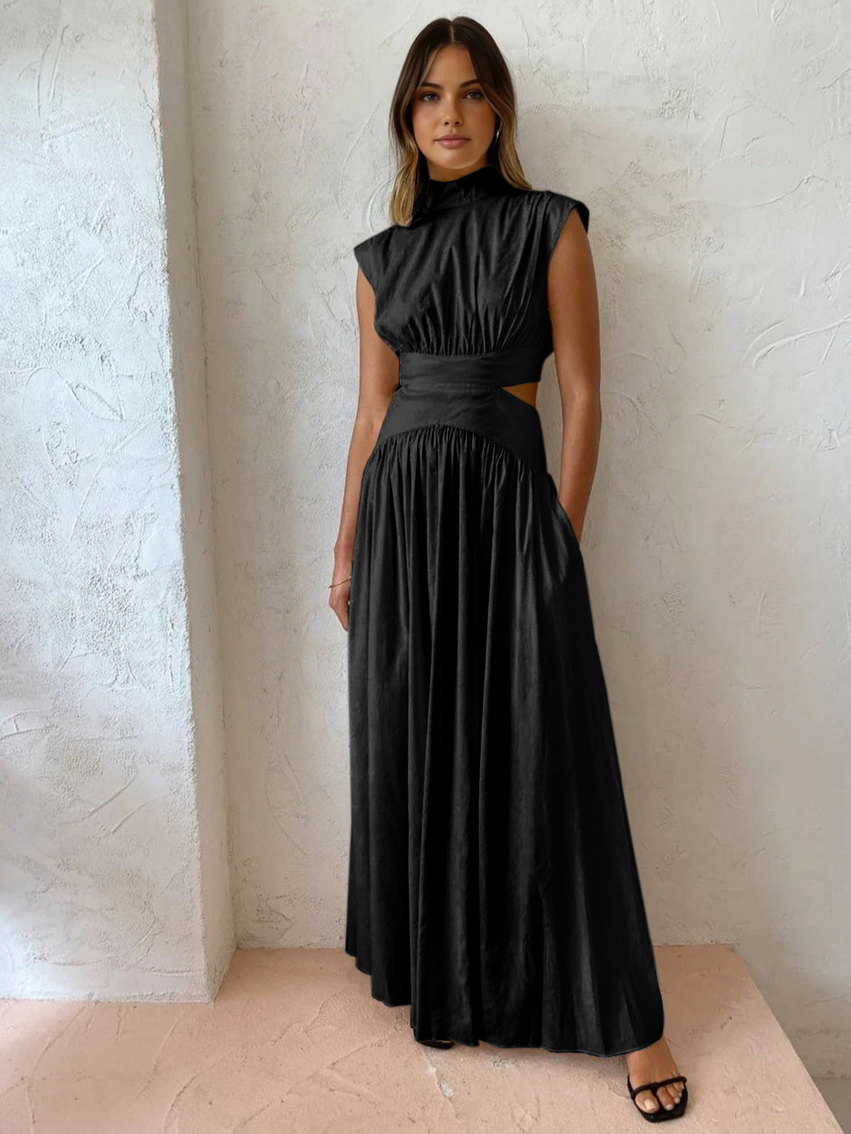 Elegant Sleeveless Formal Occasion Maxi Dress