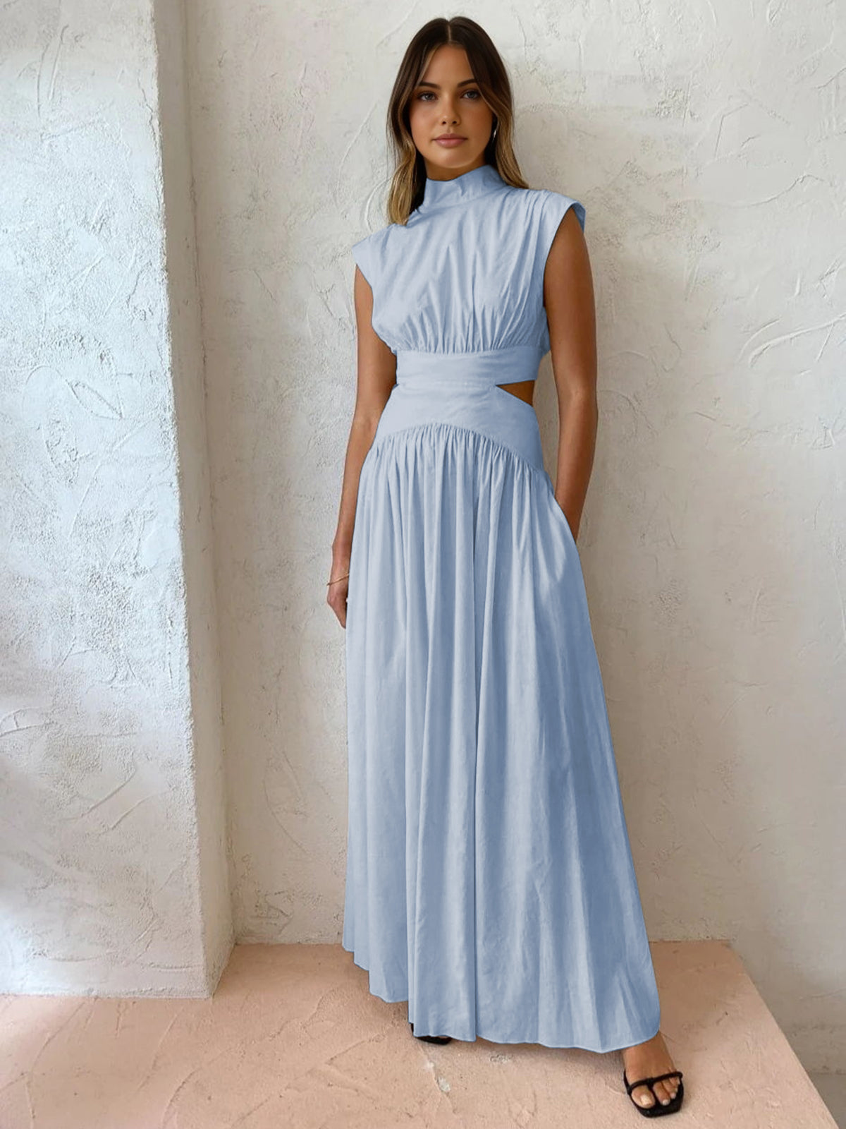 Elegant Sleeveless Formal Occasion Maxi Dress