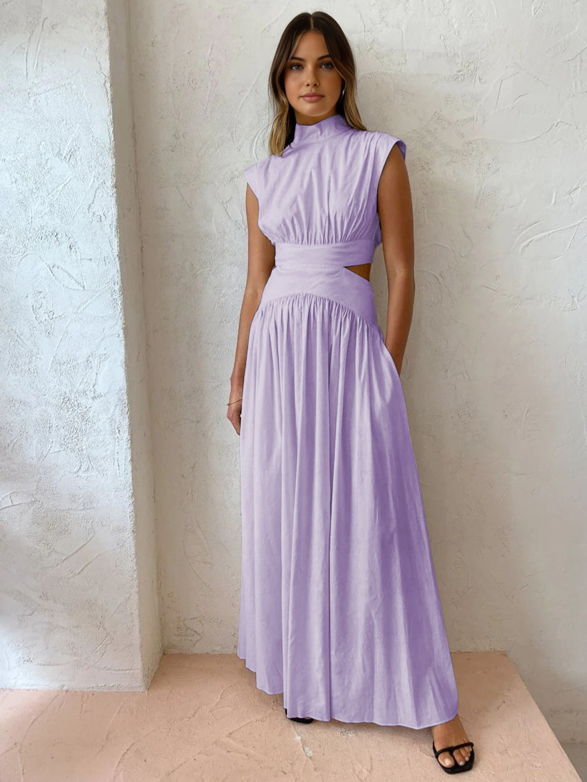 Elegant Sleeveless Formal Occasion Maxi Dress