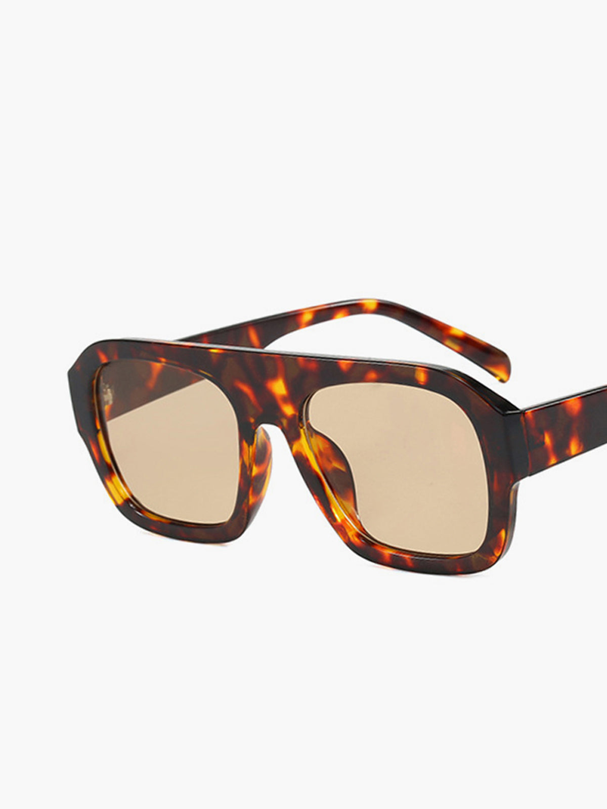 Retro Square Leopard Print Sunglasses