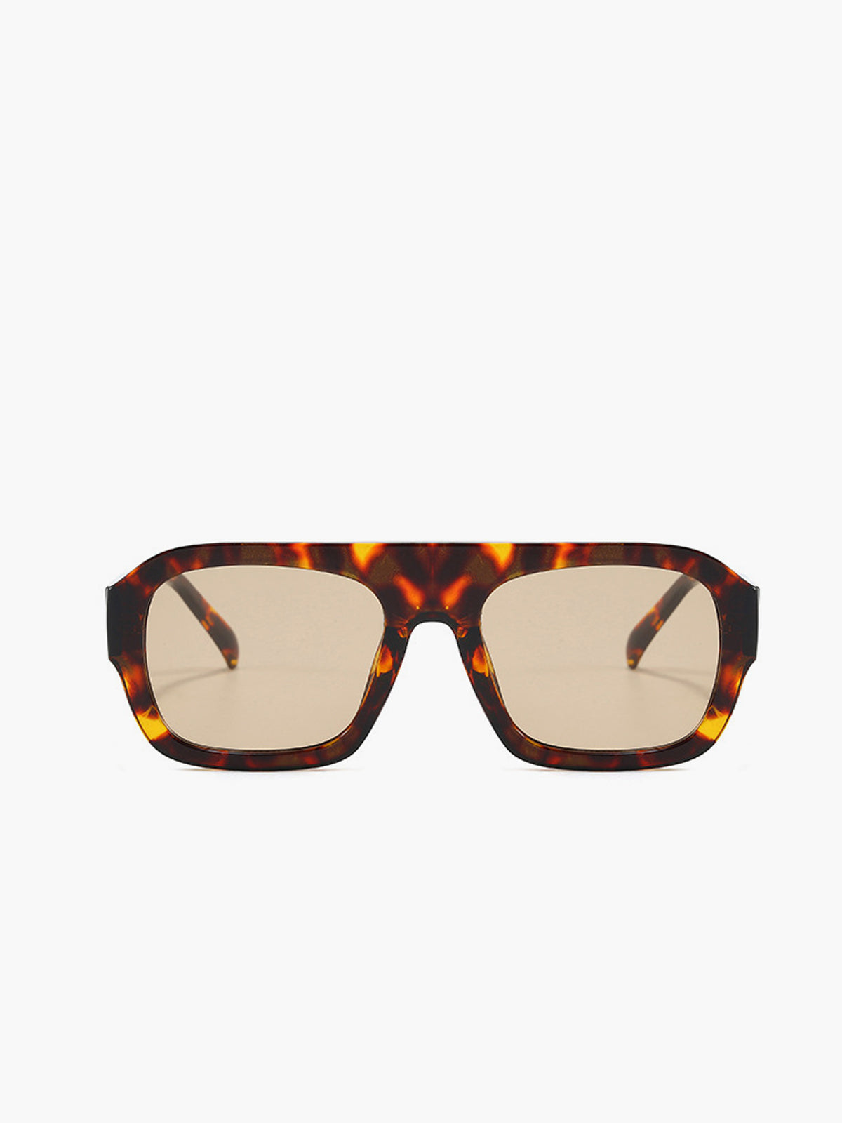 Retro Square Leopard Print Sunglasses