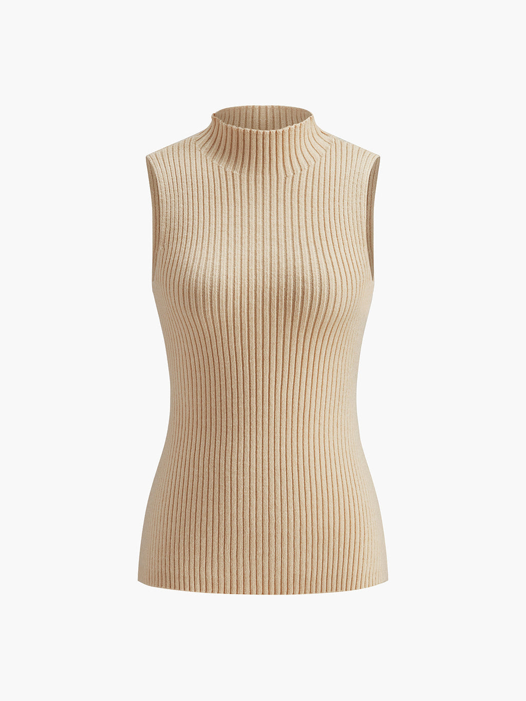 Ribbed Sleeveless Knit Top