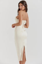 Bella Strapless Wedding Guest Maxi Dress