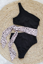 One-Shoulder Swimsuit with Bow Detail