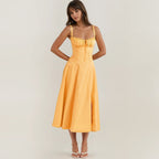 Catherine Corset Cute Party Midi Dress