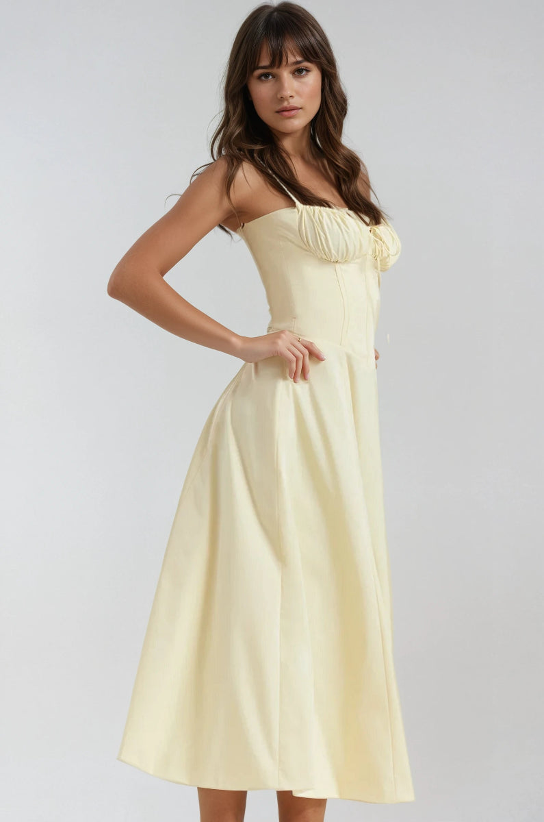 Catherine Corset Cute Party Midi Dress