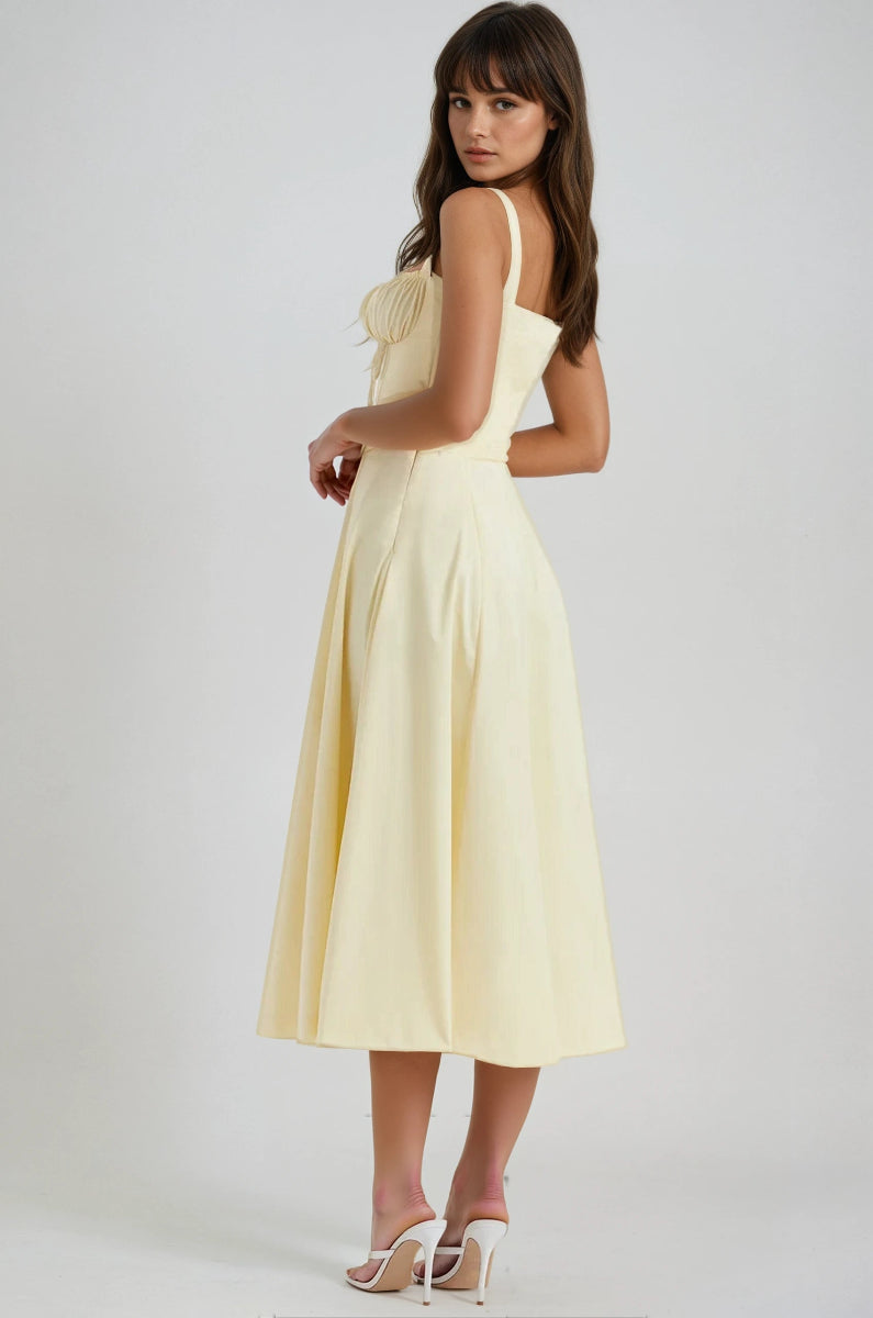 Catherine Corset Cute Party Midi Dress