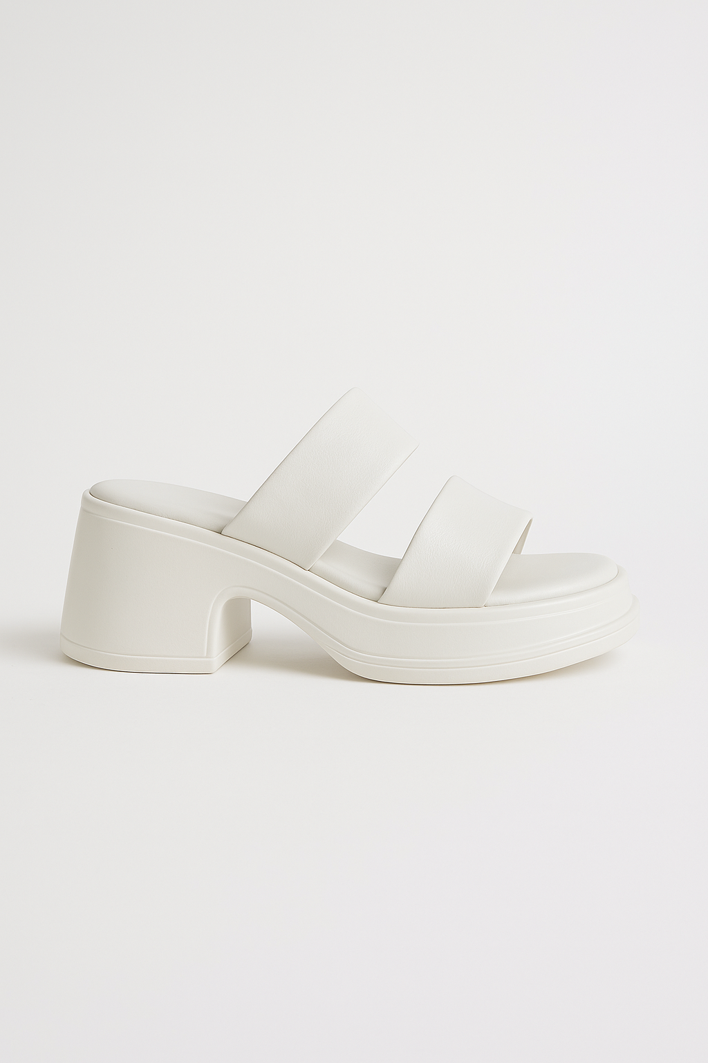 Calf Leather Sandals – Chunky High Heel