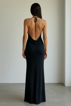 Halter Neck Backless Formal Wear Maxi Dress