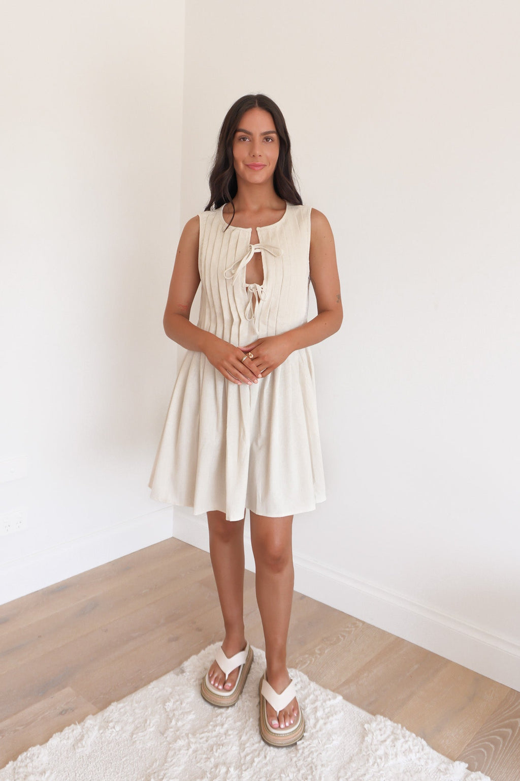 Clydette Mini Dress Oatmeal