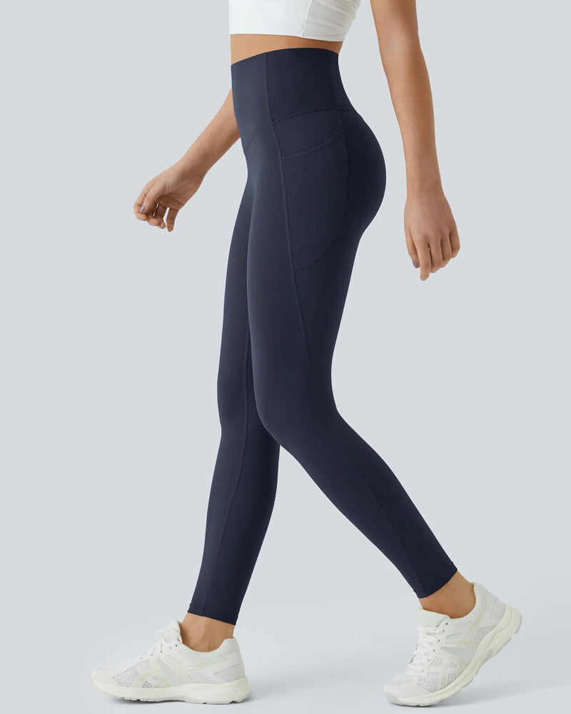 Butt Lifting Tummy Control Side Pocket High Waisted Shaping Training Leggings
