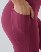 Butt Lifting Tummy Control Side Pocket High Waisted Shaping Training Leggings