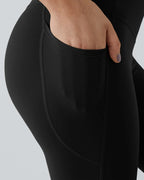 Butt Lifting Tummy Control Side Pocket High Waisted Shaping Training Leggings