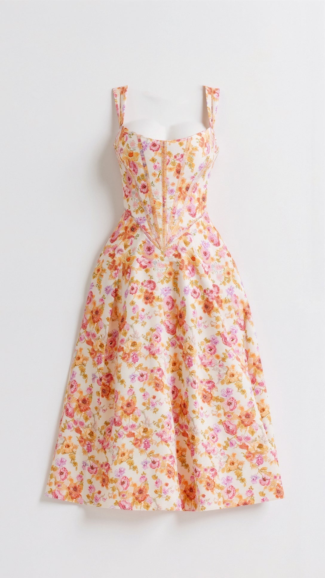 Dahlia Floral Party Midi Dress