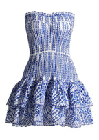 Dolce Amalfi Blue Summer Mini Dress